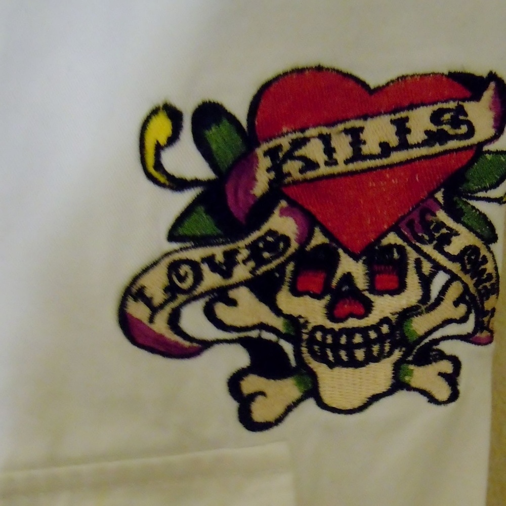 Ed Hardy Size 30 White Tatoo Chinos - Picture 8 of 8